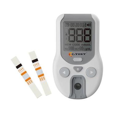 4.5-25.6g/dL Hemoglobin Hb Test Meter Quantitative Detection 1000 Records
